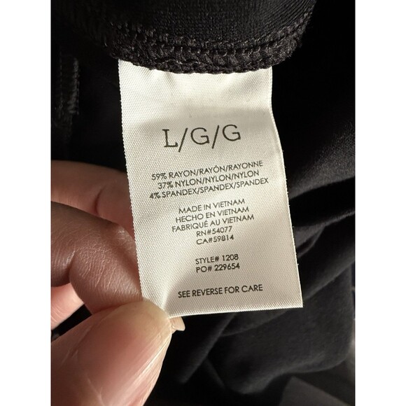 CAbi Chance Wide Leg Pants Style 1208 Black Pull On Stretch Dressy Size L - Picture 11 of 13